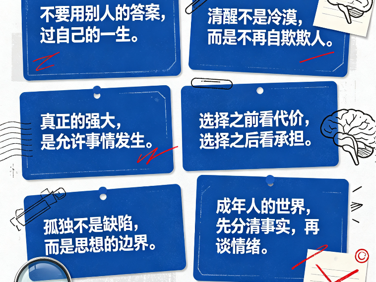 那些让人瞬间清醒的文学句子，读完豁然开朗